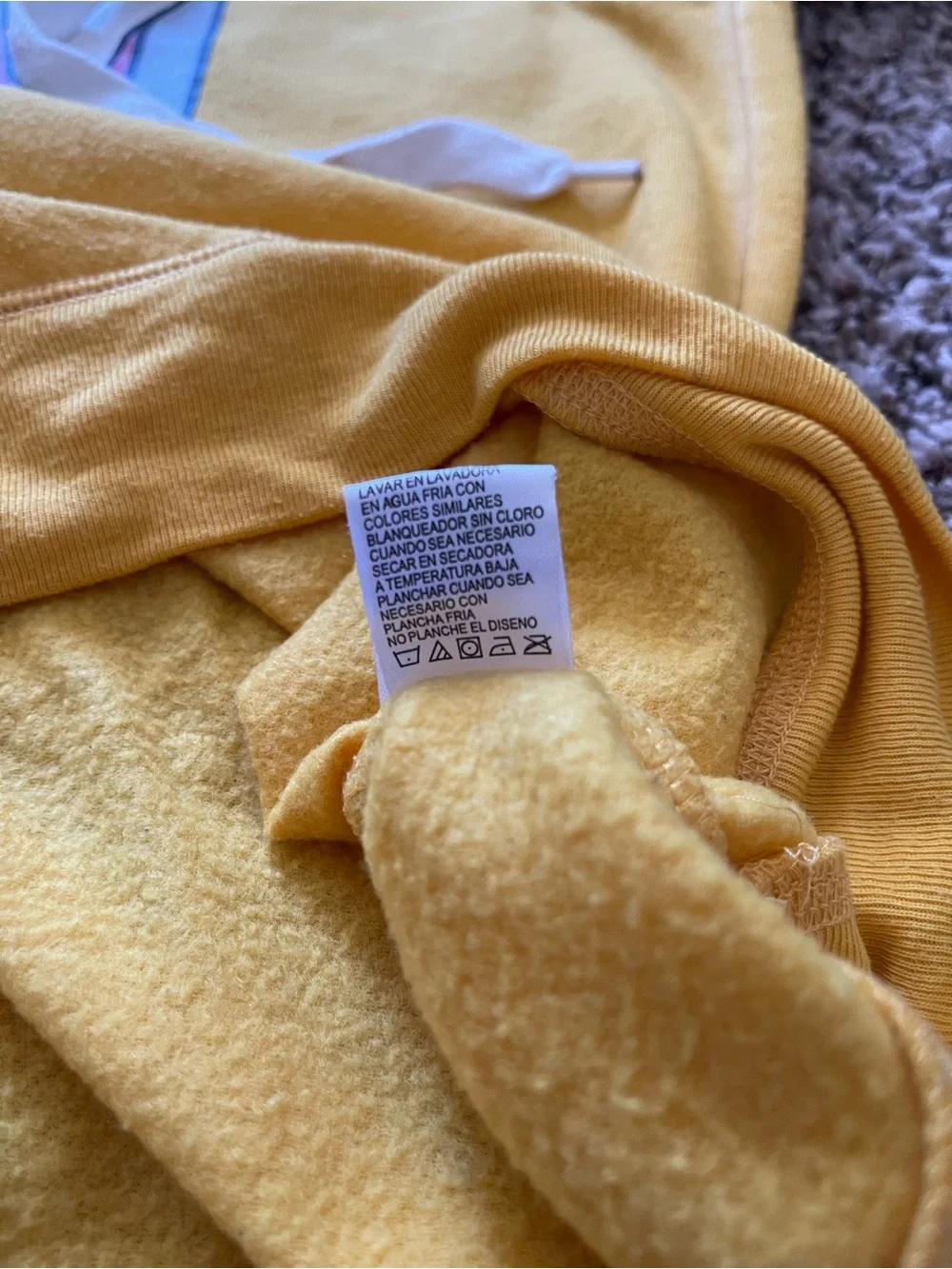 MTV Music Television Hoodie Yellow Retro Varsity Stripe Sweatshirt Womens Size L
